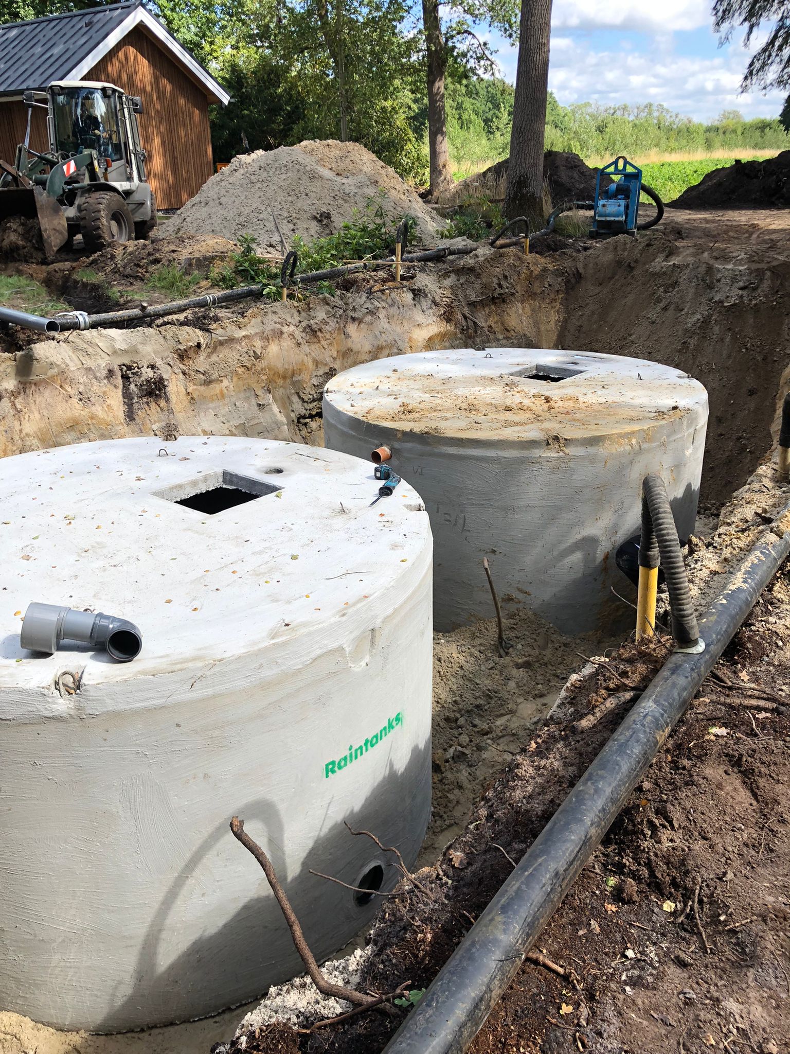 2 x 15.000 Liter, Recreatiewoning off-grid