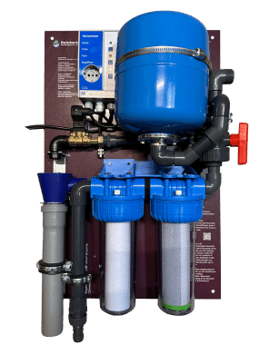 Kant-en-klaar installatiebord Raintanks regenwatersysteem met suppletie